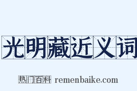 光明藏近义词是什么意思的图片